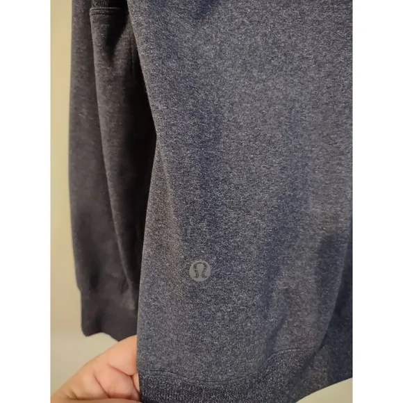 Lululemon Six Pack Jacket Size Medium Heathered Blue Reflective Strip