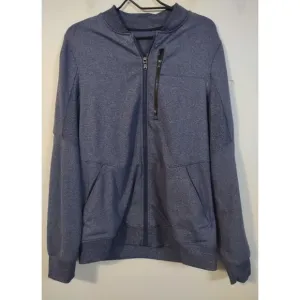 Lululemon Six Pack Jacket Size Medium Heathered Blue Reflective Strip