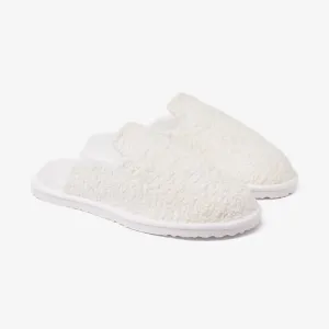 LUSSO Draper Bouclé Slippers in Thuma Ivory