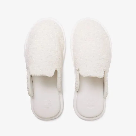 LUSSO Draper Bouclé Slippers in Thuma Ivory