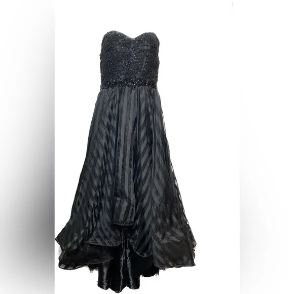 Mac Duggal Strapless Beaded Corset Prom Ball Gown Dress size 8