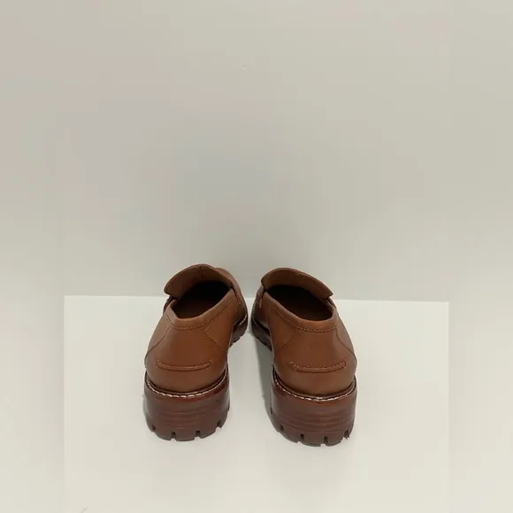 Madewell Corrine Lugsole Loafer in Dried Maple leather size 8 NEW preppy 90s