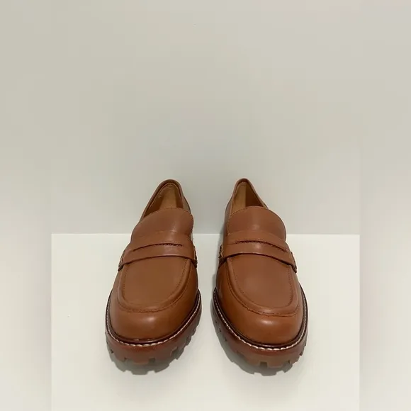 Madewell Corrine Lugsole Loafer in Dried Maple leather size 8 NEW preppy 90s