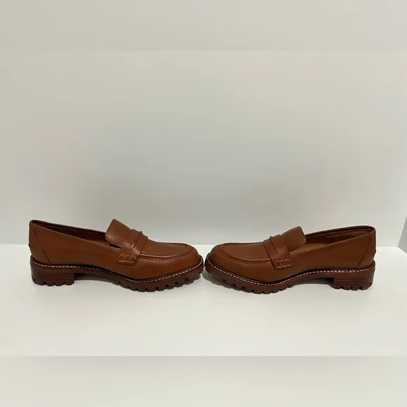 Madewell Corrine Lugsole Loafer in Dried Maple leather size 8 NEW preppy 90s