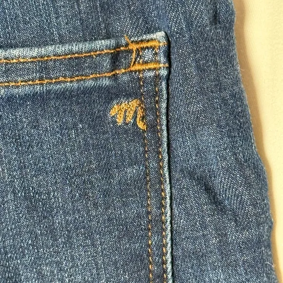 Madewell Mid Rise Kick Out Jeans Straight Leg Womens Sz 27 Dark Wash