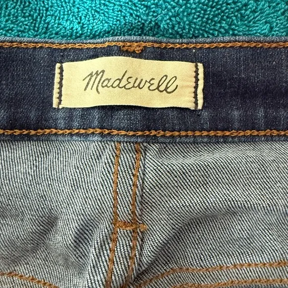 Madewell Mid Rise Kick Out Jeans Straight Leg Womens Sz 27 Dark Wash