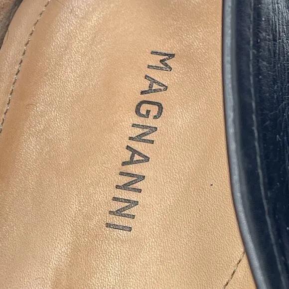Magnanni Rafa II SIZE 8 Mens Horsebit Calfskin Leather Loafer Dress Shoes Black