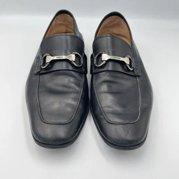 Magnanni Rafa II SIZE 8 Mens Horsebit Calfskin Leather Loafer Dress Shoes Black