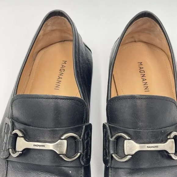 Magnanni Rafa II SIZE 8 Mens Horsebit Calfskin Leather Loafer Dress Shoes Black