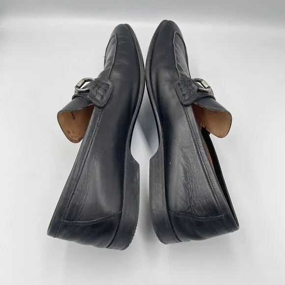 Magnanni Rafa II SIZE 8 Mens Horsebit Calfskin Leather Loafer Dress Shoes Black