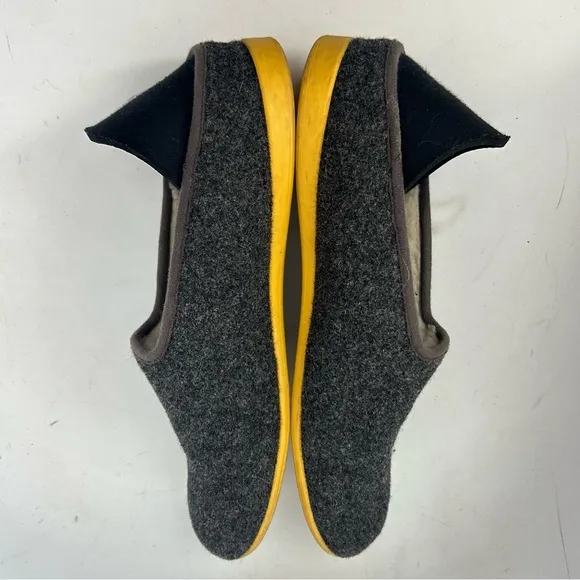 MAHABIS Classic Men's Gray Wool Felt Slip-On Shoes Slippers Size 45 us 11