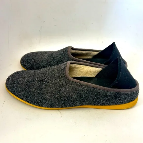 MAHABIS Classic Men's Gray Wool Felt Slip-On Shoes Slippers Size 45 us 11