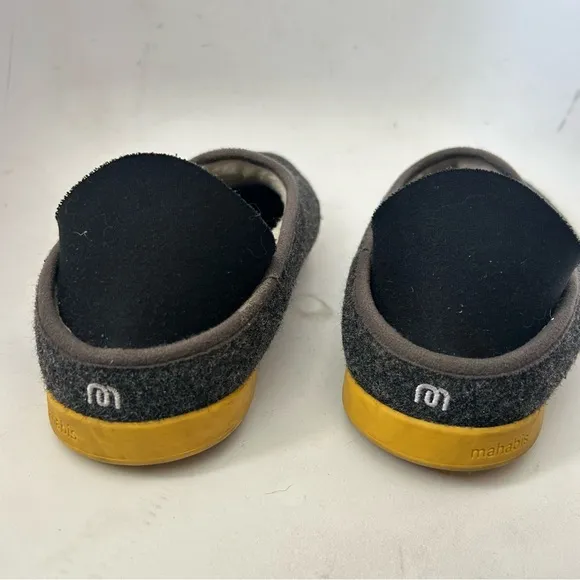 MAHABIS Classic Men's Gray Wool Felt Slip-On Shoes Slippers Size 45 us 11