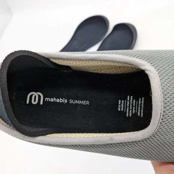 Mahabis Gray Lightweight Breathable Convertible Slip On Indoor Outdoor Shoe