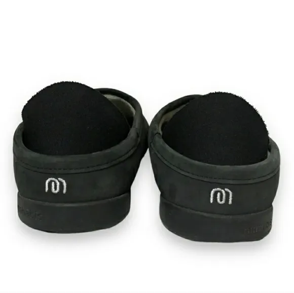 MAHABIS LUXE Black Nubuck Slippers EUC!