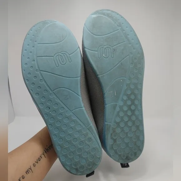 Mahabis Summer Classic Slipper Slipon Shoe 150101 Gray Light Blue EU45 11 11.5