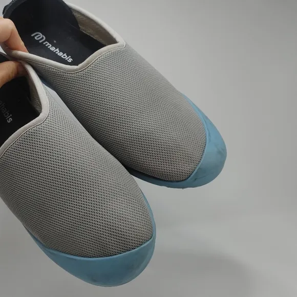 Mahabis Summer Classic Slipper Slipon Shoe 150101 Gray Light Blue EU45 11 11.5