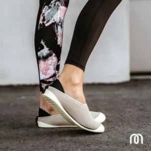 Mahabis Summer Mesh Slippers Indoor/Outdoor Removable Sole in Gya Grey Sz:38/7.5