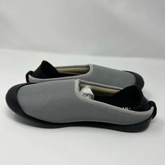 Mahabis Summer Mesh Slippers Indoor/Outdoor Removable Sole in Gya Grey Sz:38/7.5