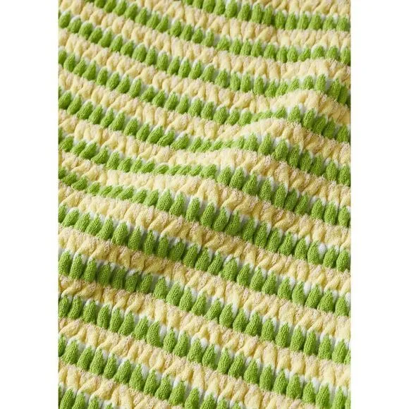 MANGO Summer Dress 'Coyote' in Mottled Green, MEDIUM (6)