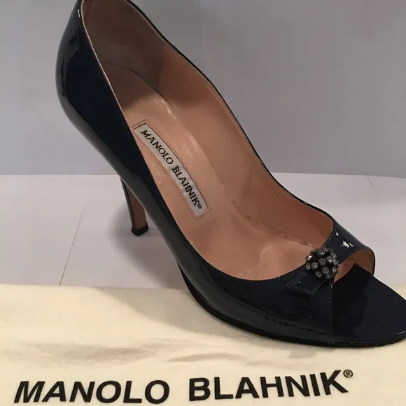 Manolo Blahnik Designer Patent Leather Heels