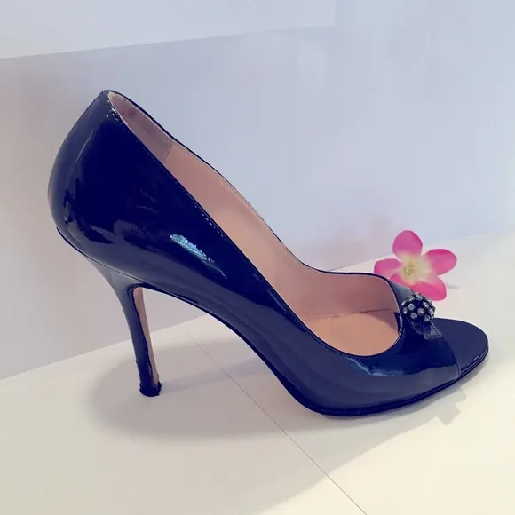 Manolo Blahnik Designer Patent Leather Heels