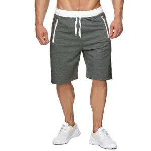 Man's Casual Sweat Shorts Sport Pants Slim-Fit Gym Pants