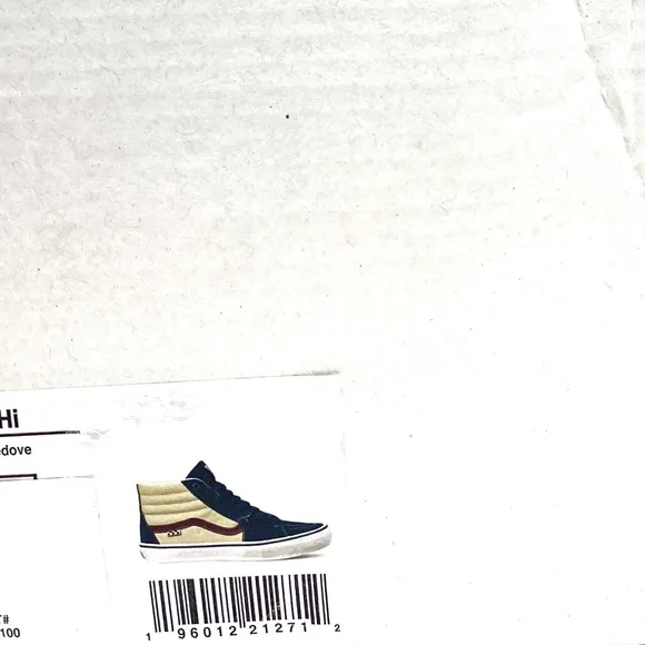 💖MEGA SALE💖VANS Skate SK8-HI Blue Beige Women   Suede Canvas   VN0A5FCC5S3