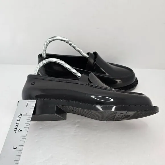 Melissa | Royal Penny black jelly chunky preppy loafer shoes | WMS 7