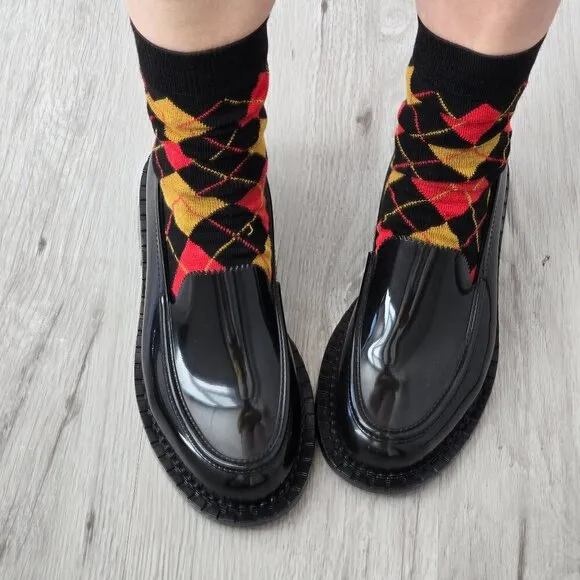 Melissa | Royal Penny black jelly chunky preppy loafer shoes | WMS 7