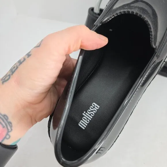 Melissa | Royal Penny black jelly chunky preppy loafer shoes | WMS 7