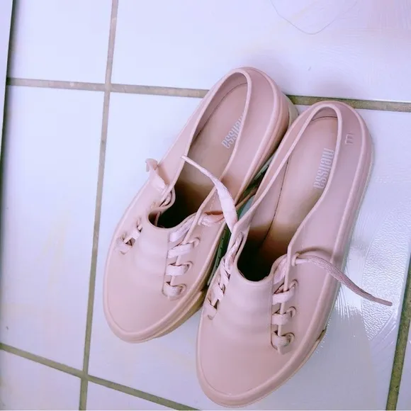 Melissa Ulitsa Womens US 7  Chunky Rubber Platform Shoes Pink Brazil Made