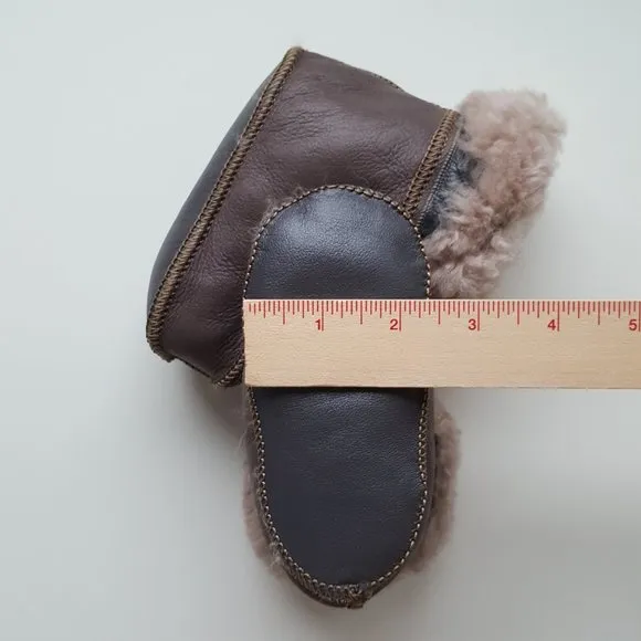 Melita Kid's Leather Sheepskin Slippers / Booties