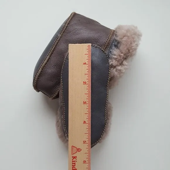 Melita Kid's Leather Sheepskin Slippers / Booties