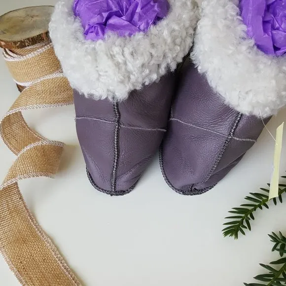 Melita Women's Leather Sheepskin Slippers / Booties