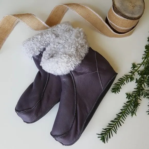 Melita Women's Leather Sheepskin Slippers / Booties