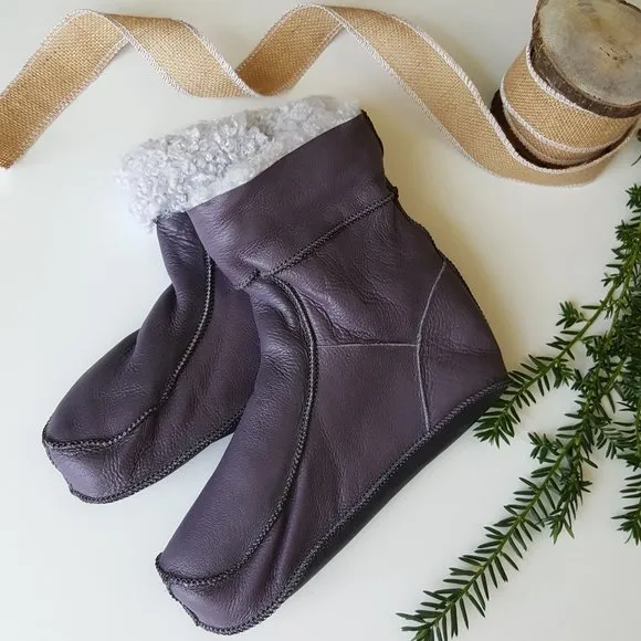 Melita Women's Leather Sheepskin Slippers / Booties