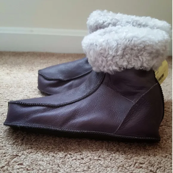 Melita Women's Leather Sheepskin Slippers / Socks