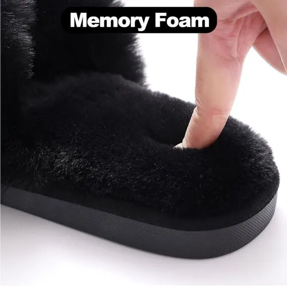 Memory Foam Fuzzy Cozy Slippers