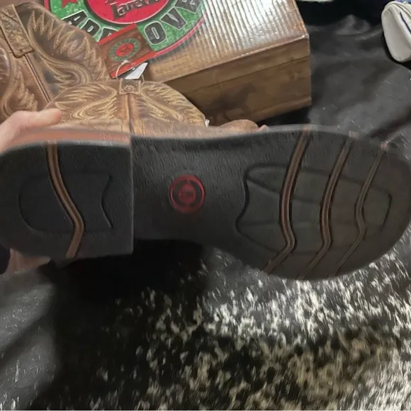 Men’s 11.5 D NEW Laredo Cowboy Boots Pine top Brown Western