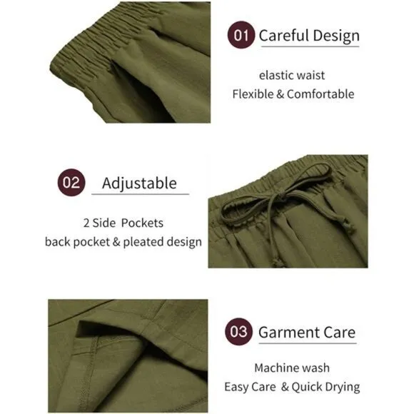Men's 2 Piece Linen Set Short Sleeve Henley Shirts and Shorts Summer Set