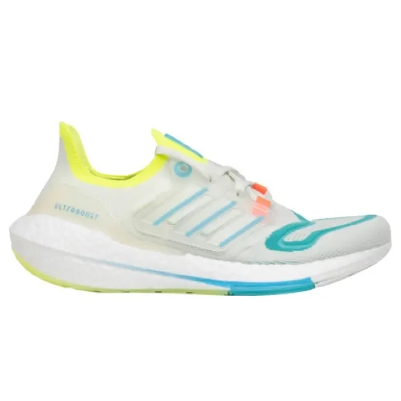 Men's Adidas UltraBoost 22 Running Shoes White / Sky Blue / Yellow S 10.5 GY8674