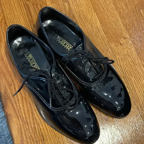 Men's Black Patent Leather Dress Tuxedo Shoes