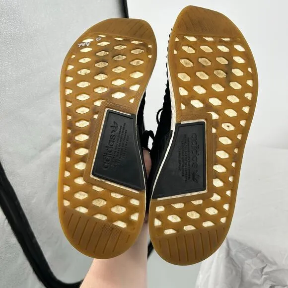 Men's‎ Core Black Gum Adidas NMD R2 Primeknit Japan Sneaker Shoes BY9696 Sz 12