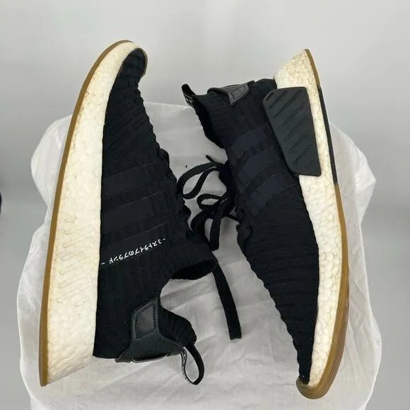 Men's‎ Core Black Gum Adidas NMD R2 Primeknit Japan Sneaker Shoes BY9696 Sz 12
