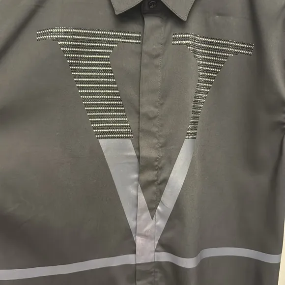 Men’s Crystal V pressed cotton Lycra dress shirt Japan 5x slim fit =USA XL