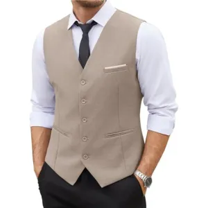 Men's Dress Suit Vest Slim Fit beige