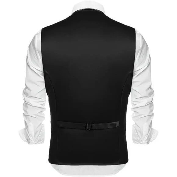 Men's Dress Suit Vest Slim Fit Black