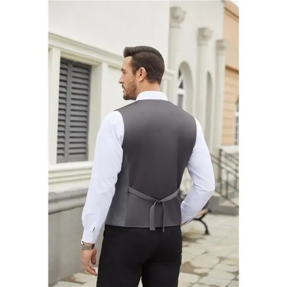 Men's Dress Suit Vest Slim Fit Grey