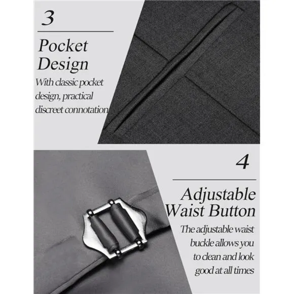 Men's Dress Suit Vest Slim Fit Grey
